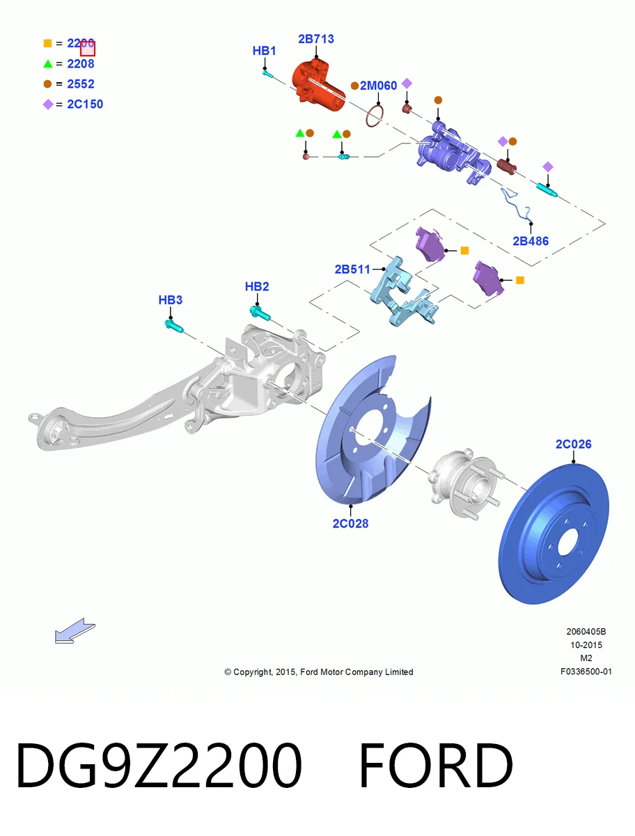 DG9Z2200 Ford Колодки тормозные дисковые комплект