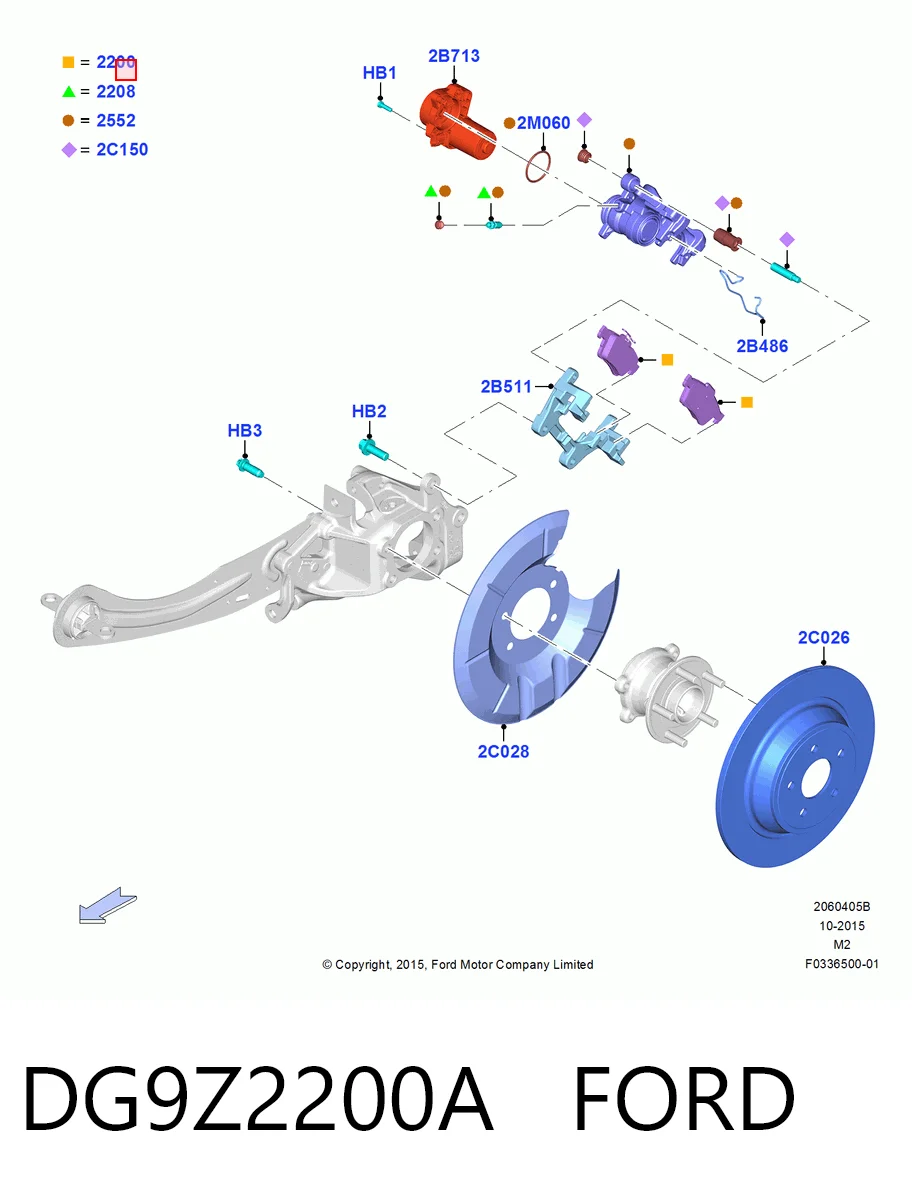 DG9Z2200A Ford Колодки тормозные дисковые комплект