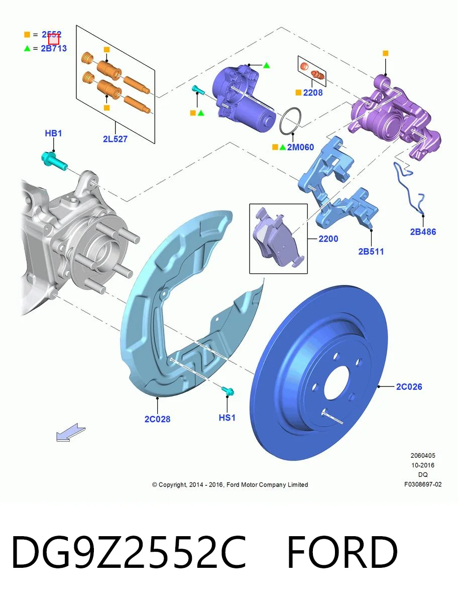 Тормозной суппорт правый задний Ford Fusion седан (CD) (2012 - 2022) цена, от 12.57 USD