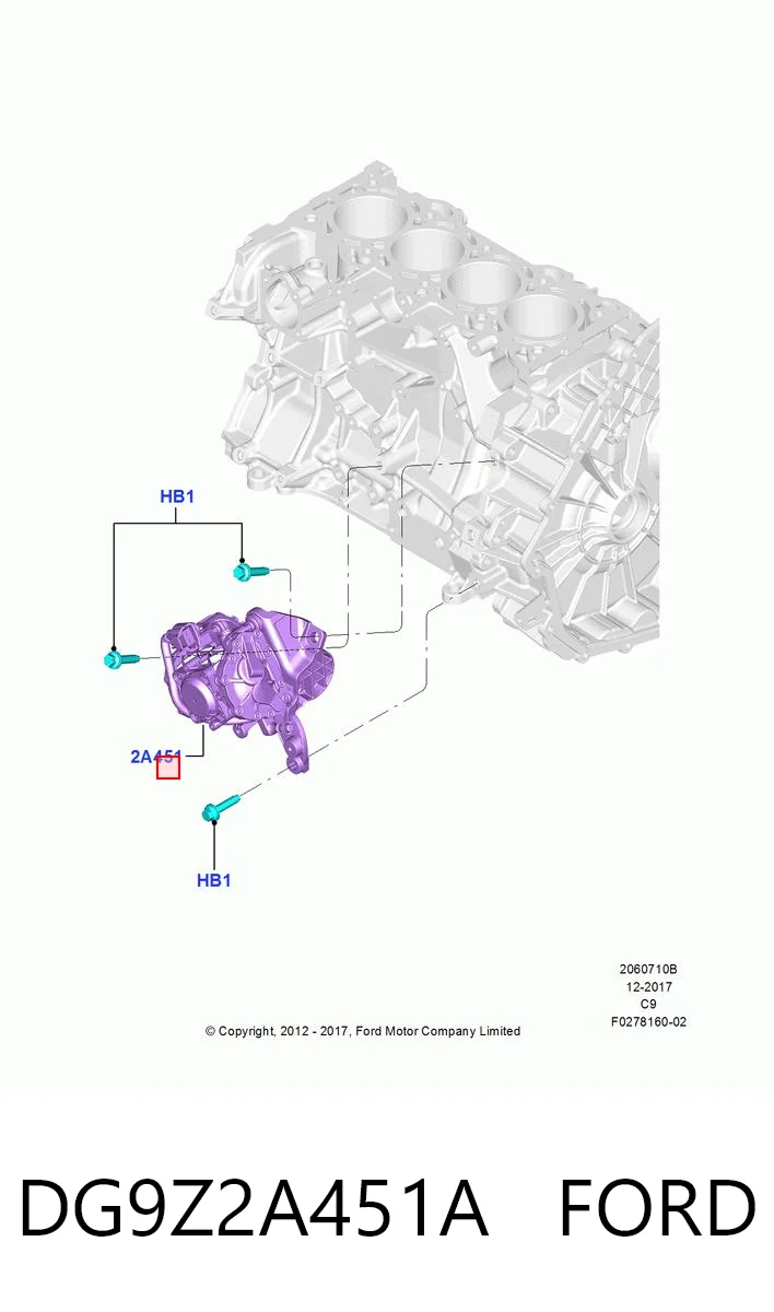 DG9Z2A451A Ford Механический вакуумный насос