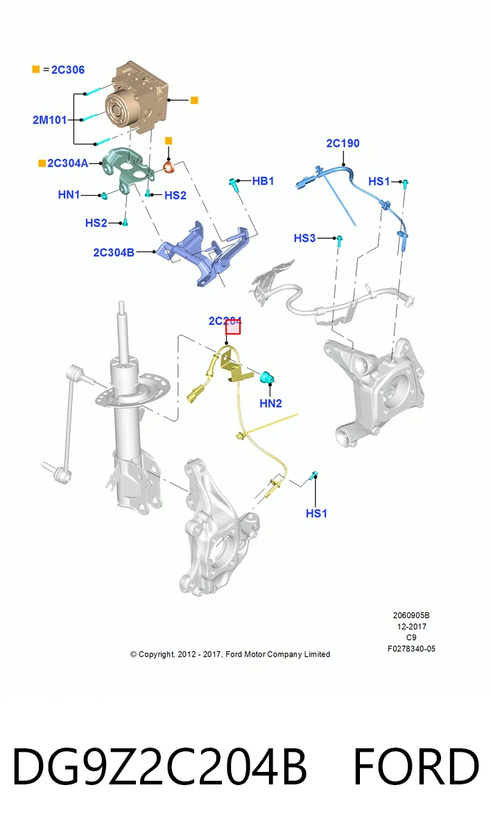 Передний правый датчик АБС SAT STBRAB379