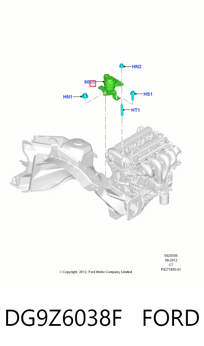 DG9Z6038F Ford Правая подушка двигателя
