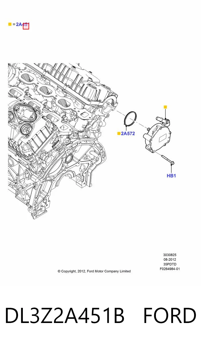 DL3Z2A451B Ford Механический вакуумный насос