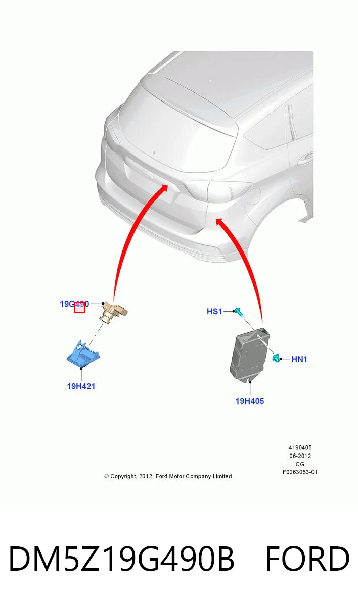 DM5Z19G490B Ford Камера системы обеспечения видимости