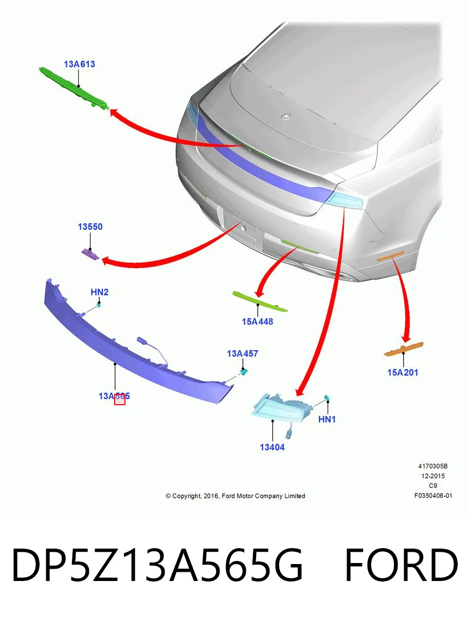 DP5Z13A565G Ford Фонарь крышки багажника