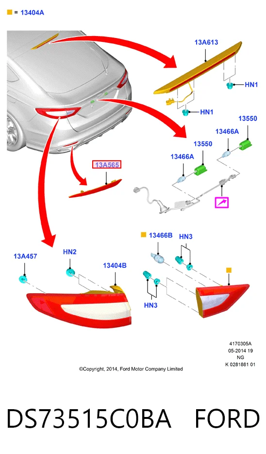 HMPDS73515C0BA Hmpx Левый катафот бампера