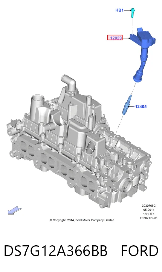 DS7G12A366BB Ford Катушка зажигания
