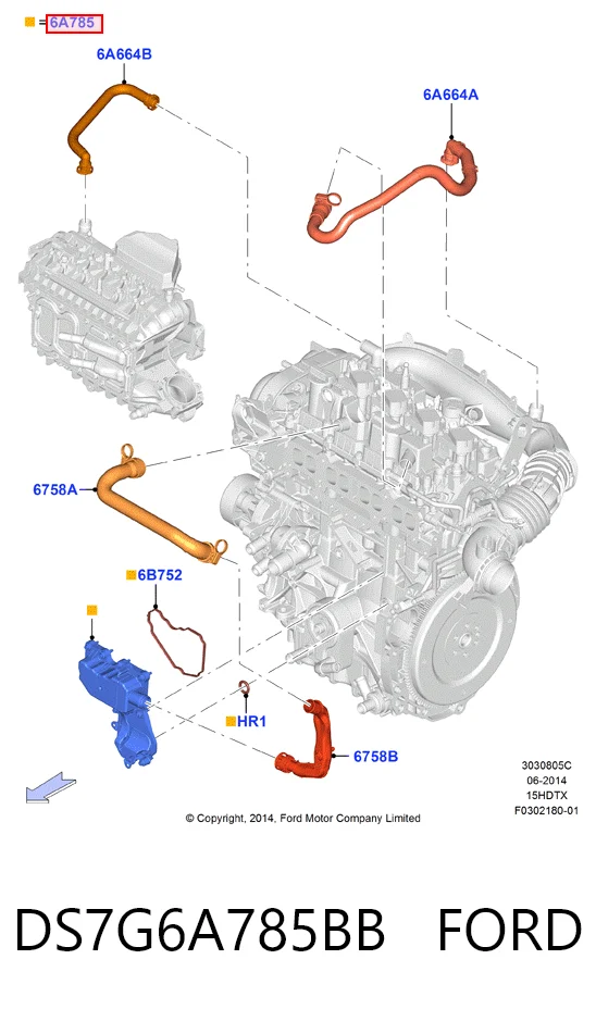 Маслоотделитель картерных газов HMPDS7G6A785BC Hmpx