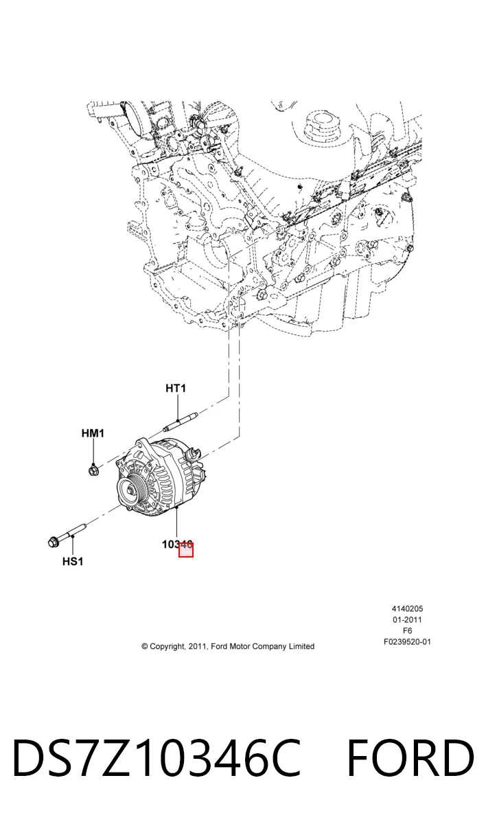 DS7Z10346C Ford Генератор автомобильный