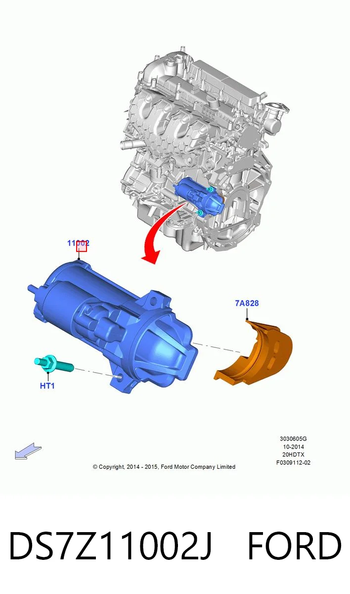 DS7Z11002J Ford Стартер автомобиля