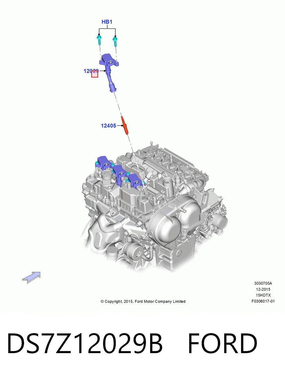 DS7Z12029B Ford Катушка зажигания