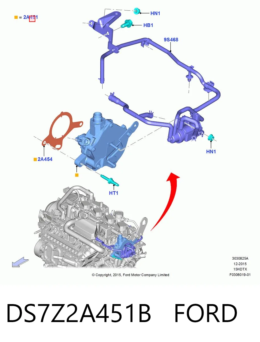 DS7Z2A451B Ford Механический вакуумный насос