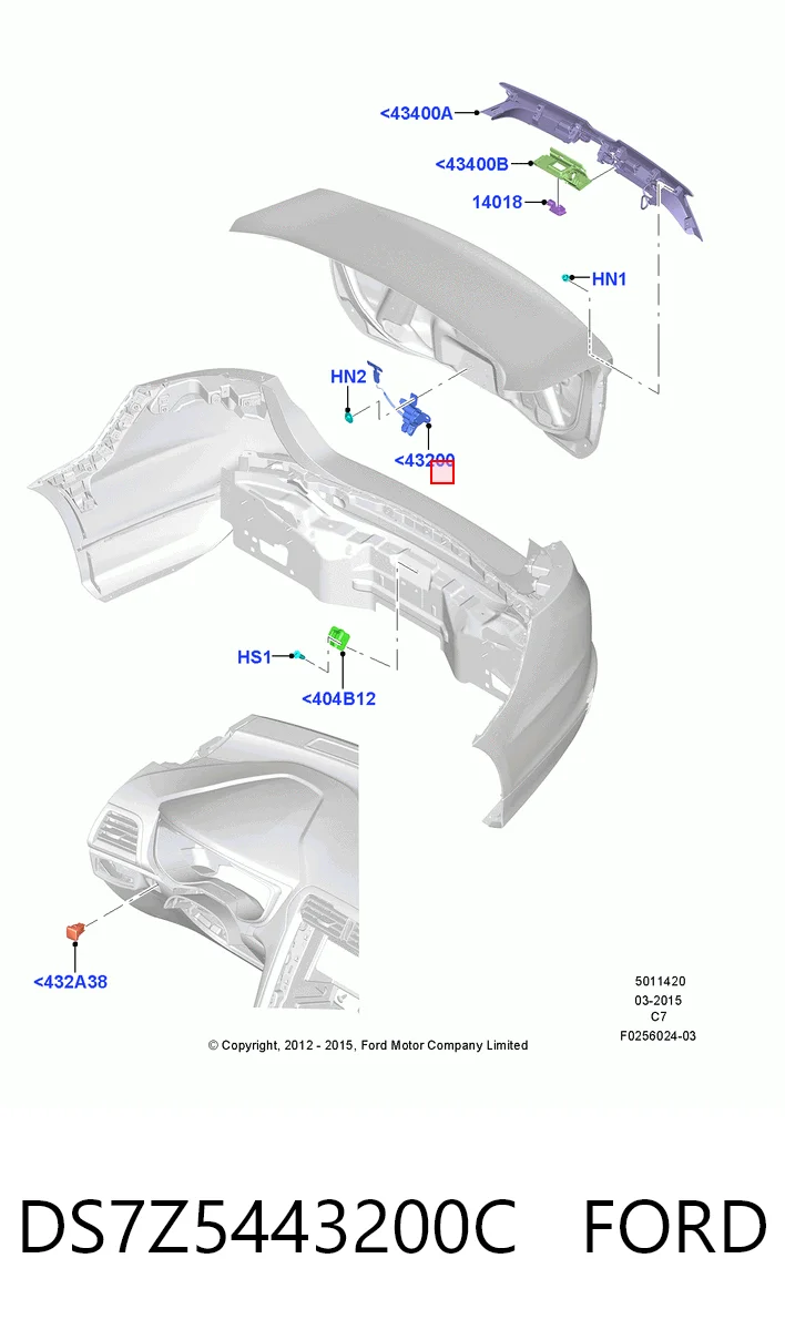 HMPDS73F43282AE Hmpx Замок пятой двери