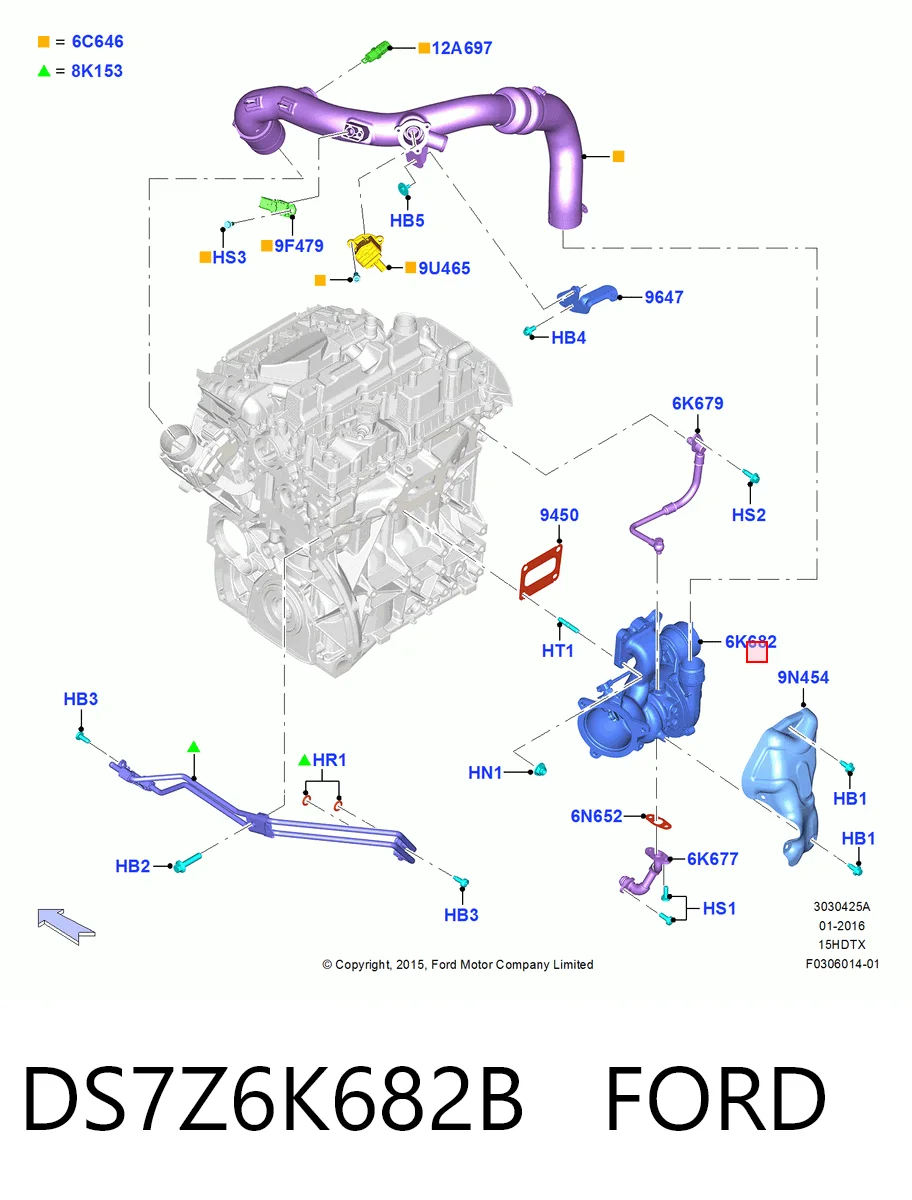 DS7Z6K682B Ford Турбонаддув