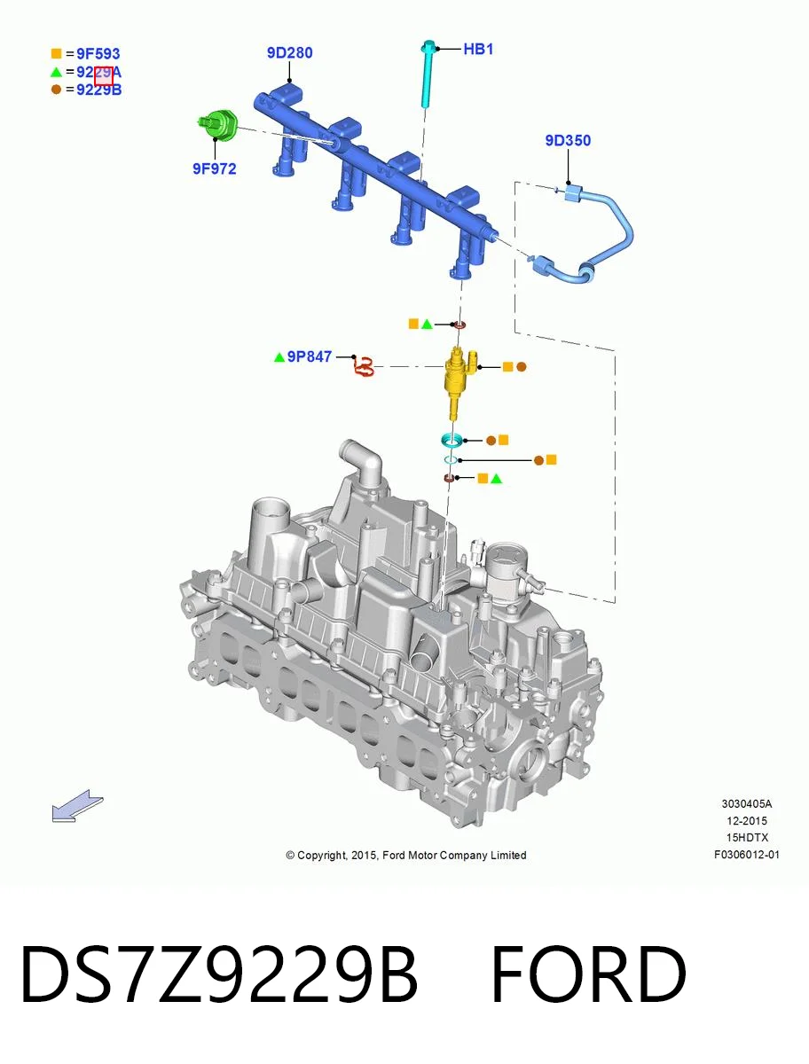 DS7Z9229B Ford Ремкомплект насос-форсунки