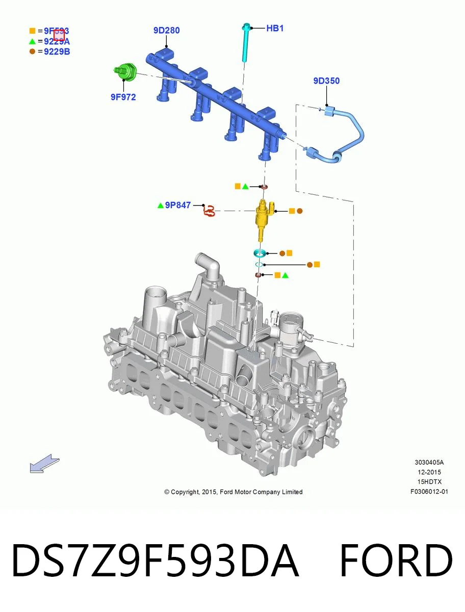 DS7Z9F593DA Ford Топливные форсунки