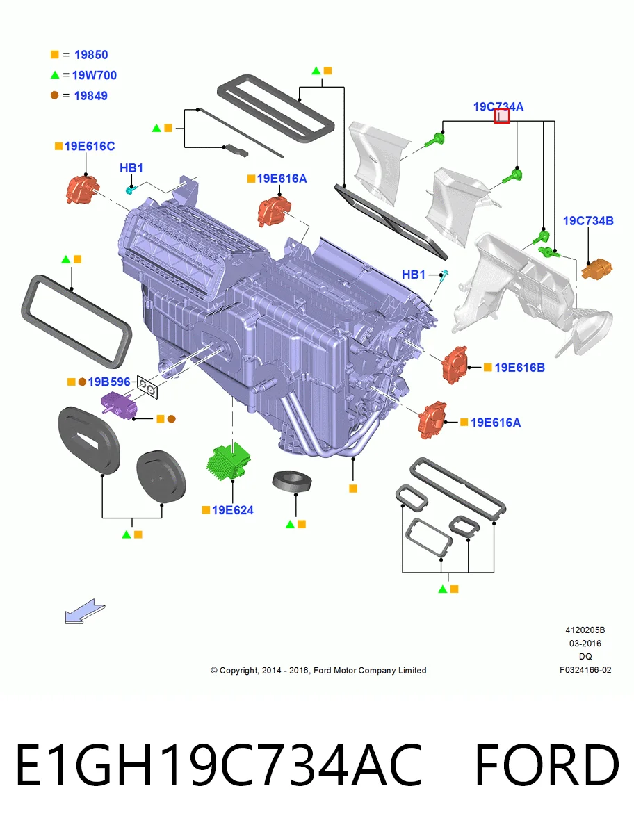 Датчик температуры воздуха в салоне Ford Edge II внедорожник (CD539) (2014 - 2024) цена, от 2.53 USD