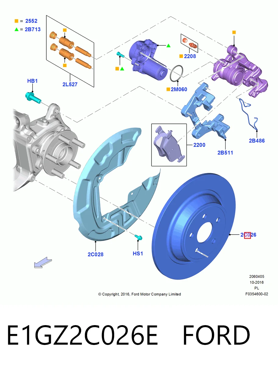 E1GZ2C026E Ford Дисковый тормоз