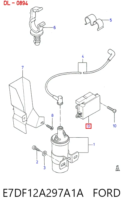 E7DF12A297A1A Ford Коммутатор системы зажигания