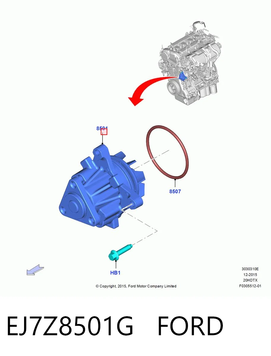  Помпа Ford Escape 2