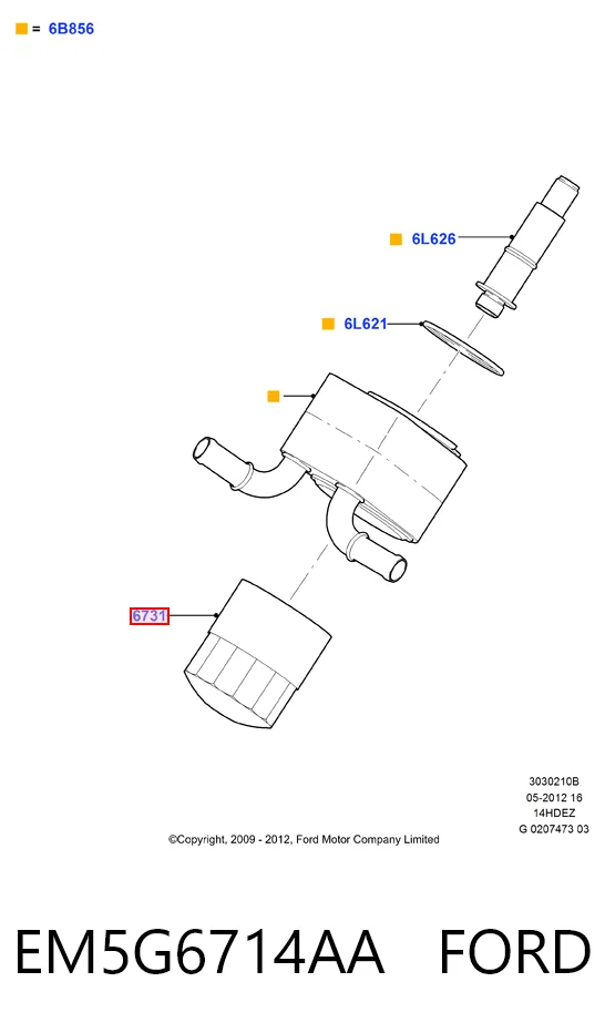 EM5G6714AA Ford Масляный фильтр двигателя