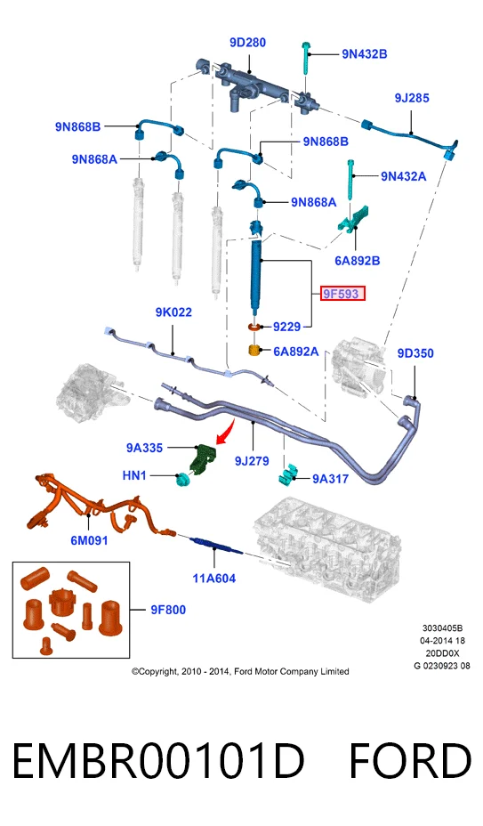 EMBR00101D Ford Топливные форсунки