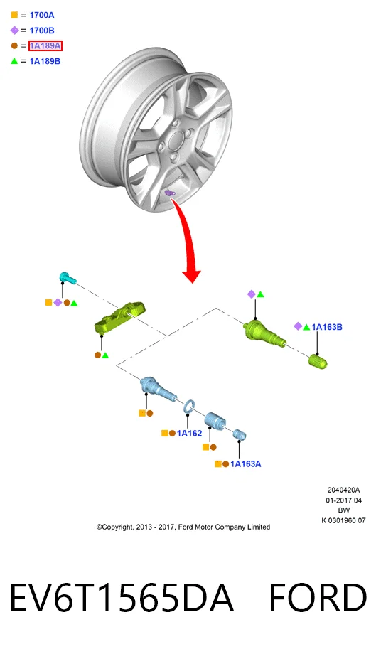 EV6T1565DA Ford Манометр воздушный