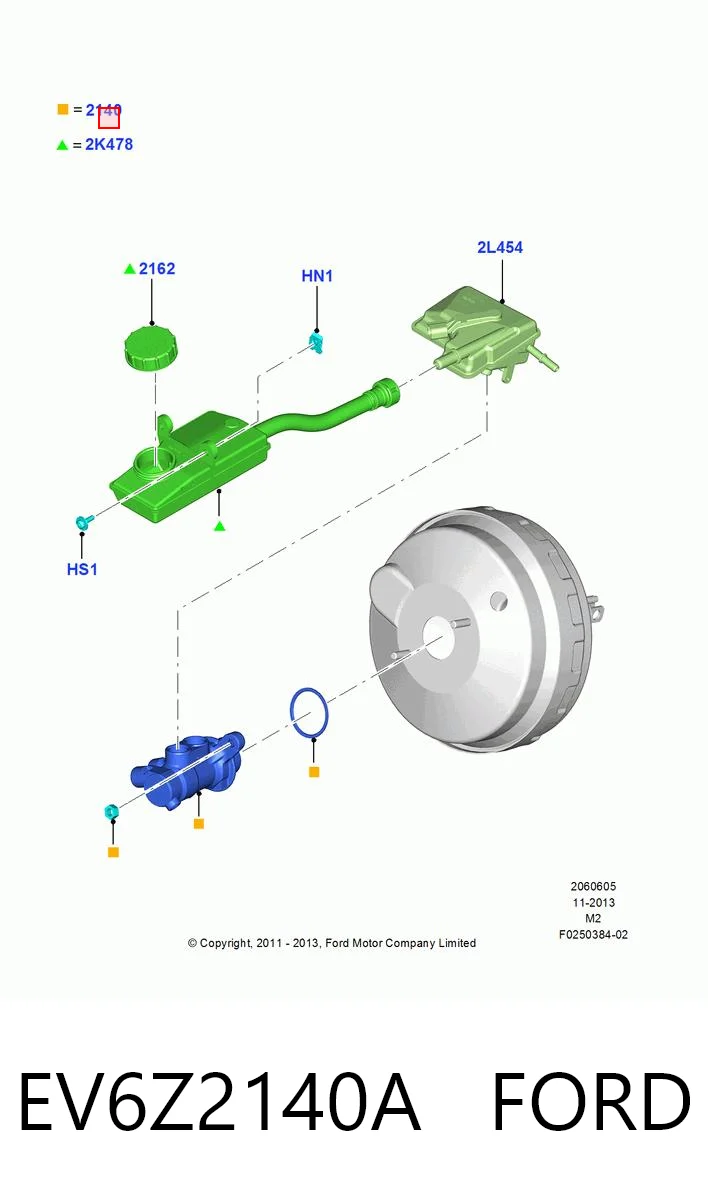 EV6Z2140A Ford Цилиндр тормозной, главный