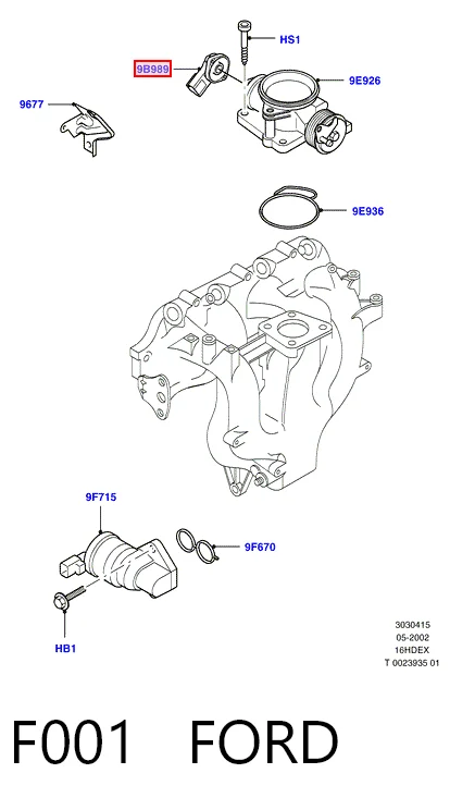 F001 Ford Датчик положения дроссельной заслонки