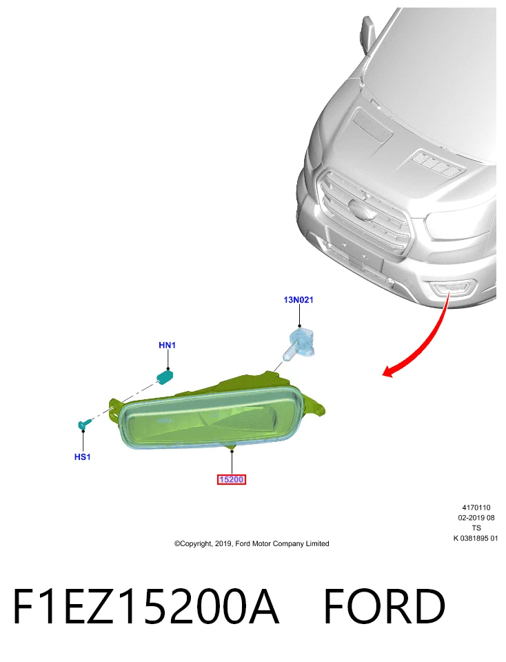 Фара противотуманная правая FO2593236 Various