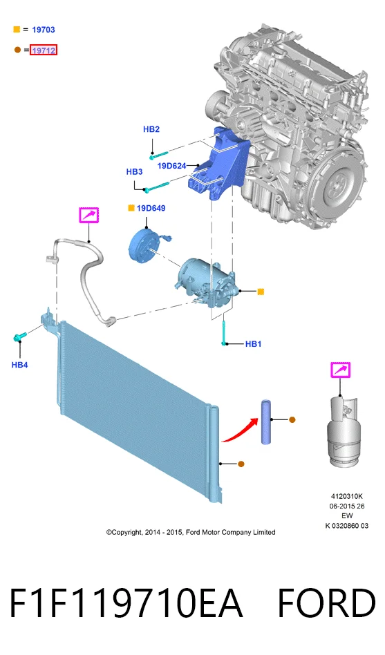 F1F119710EA Ford Конденсатор