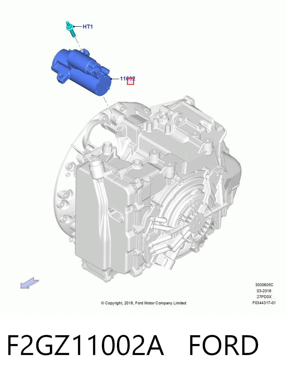 F2GZ11002A Ford Стартер автомобиля