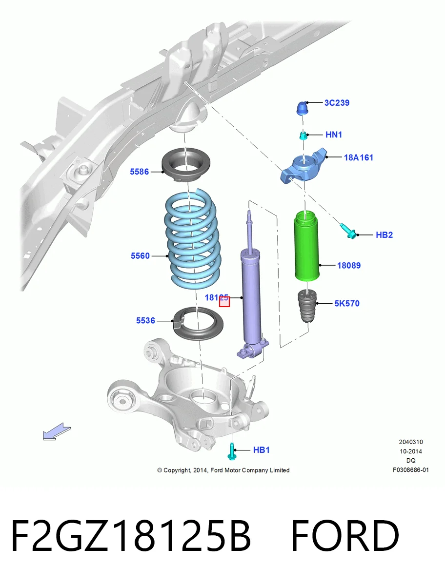 Амортизатор задний ASH24697 Ford