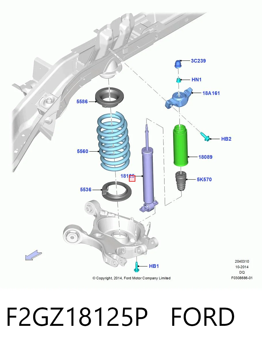 Амортизатор задний ASH24697 Ford