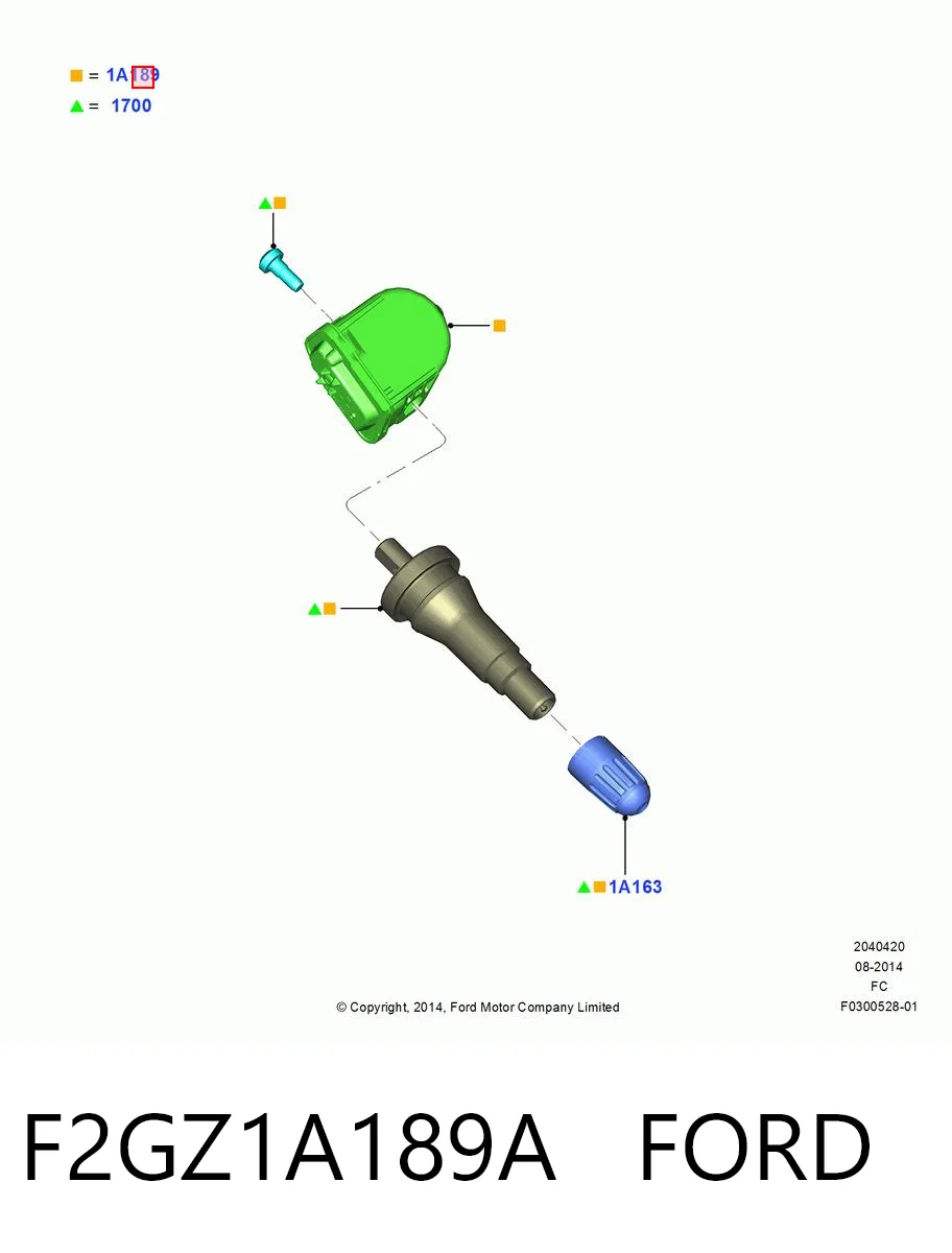 F2GZ1A189A Ford Манометр воздушный