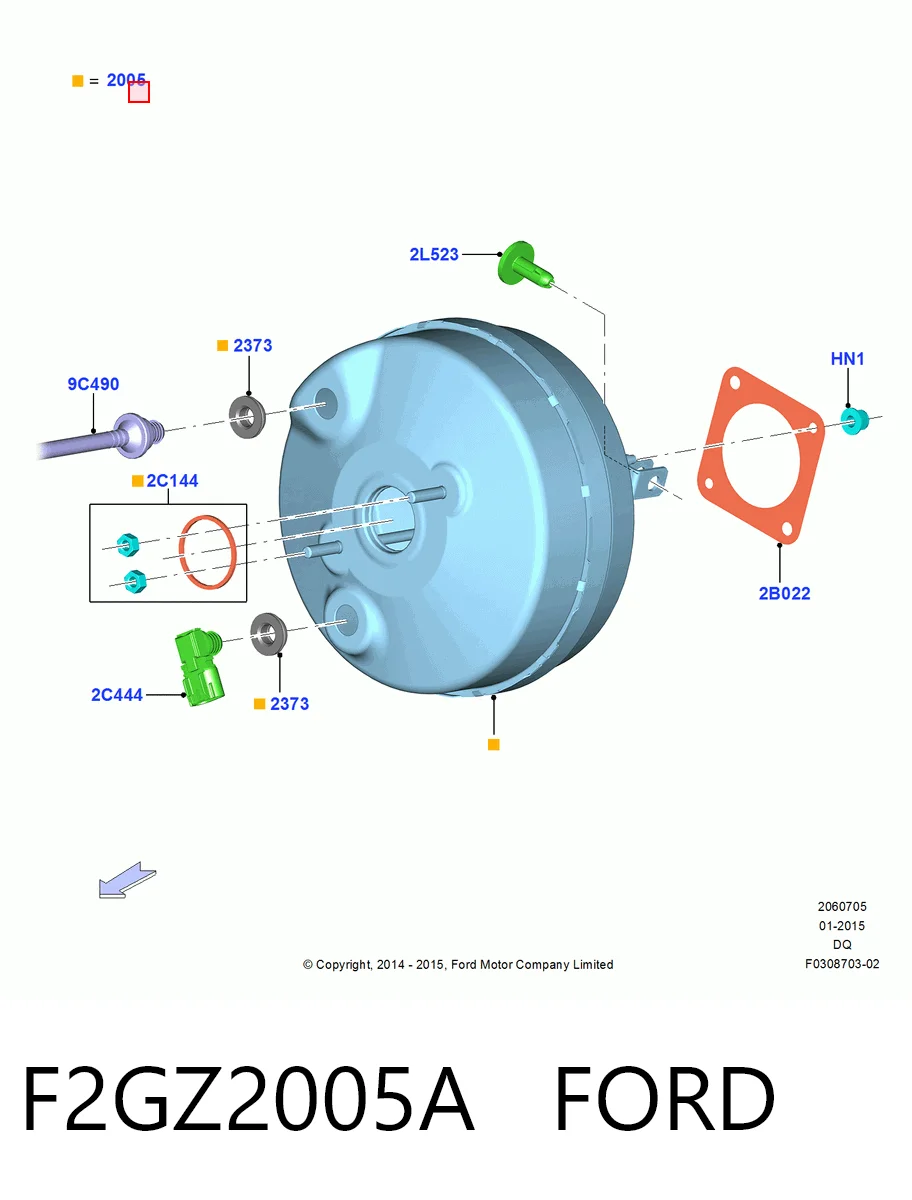 Вакуумник Ford Edge II внедорожник (CD539) (2014 - 2024) цена, от 22.91 USD