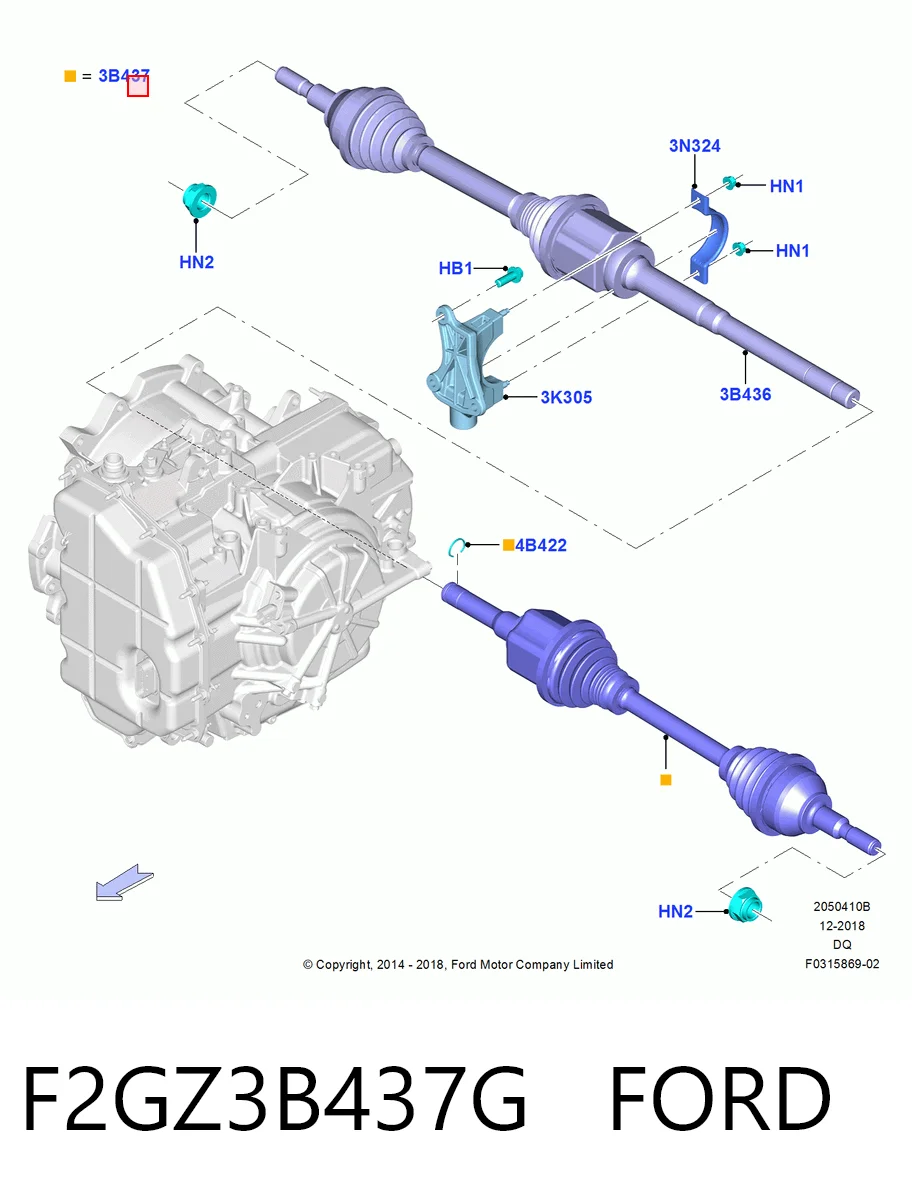 FD1192 DAC Полуось передняя левая