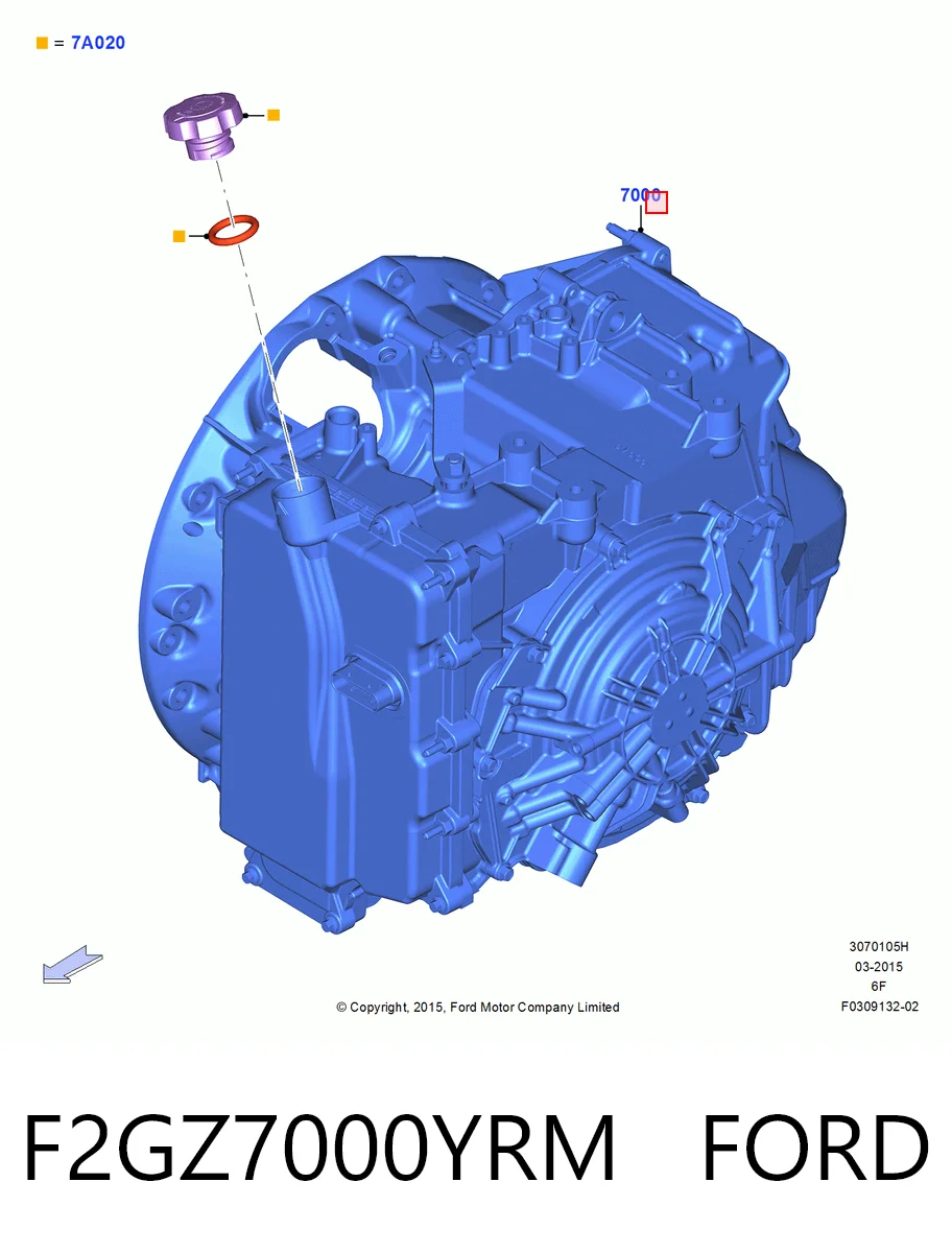 F2GP7000YC Ford Автоматическая коробка передач
