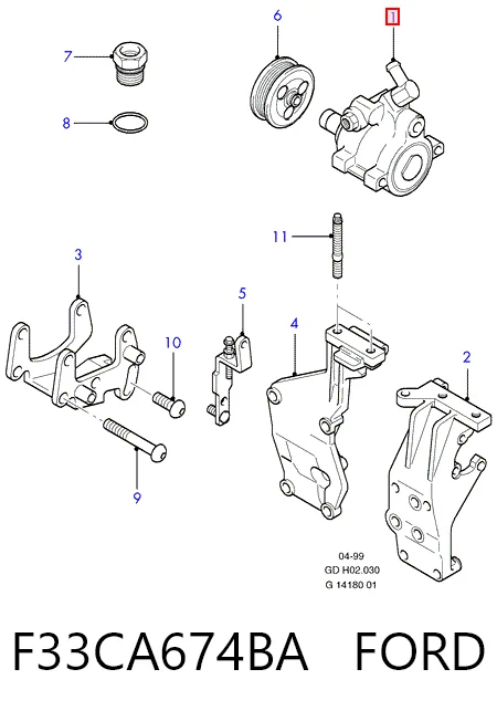 F33CA674BA Ford ГУР руля