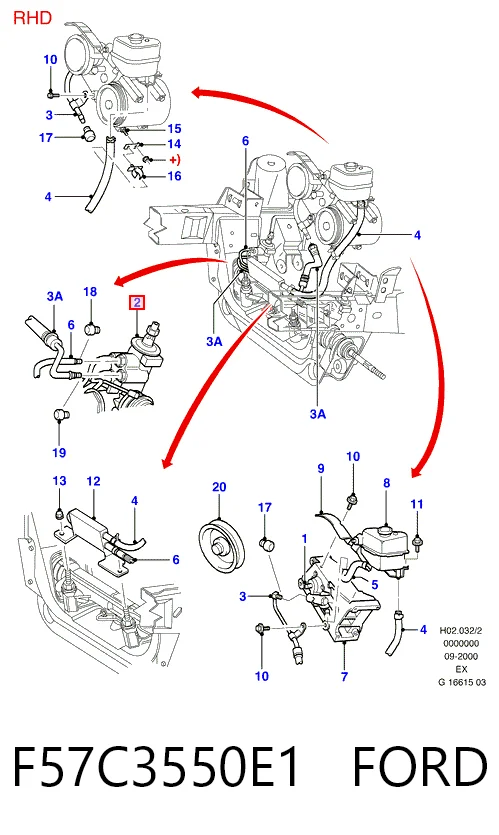 F57C3550E1 Ford Управление рулевое в сборе