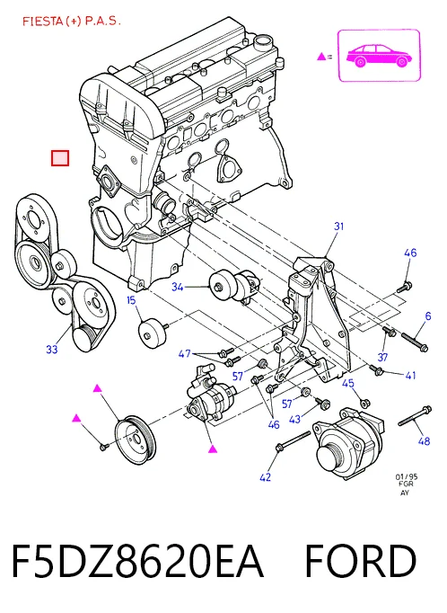 Ремень кондиционера Mazda 1E0315909DA