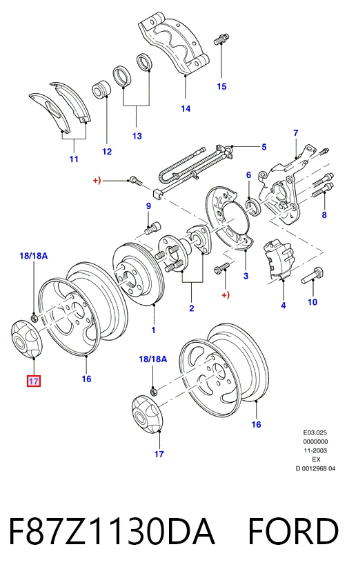 Колпак колесного диска Ford Explorer внедорожник (U2) (1994 - 2002) цена, от 95.28 USD