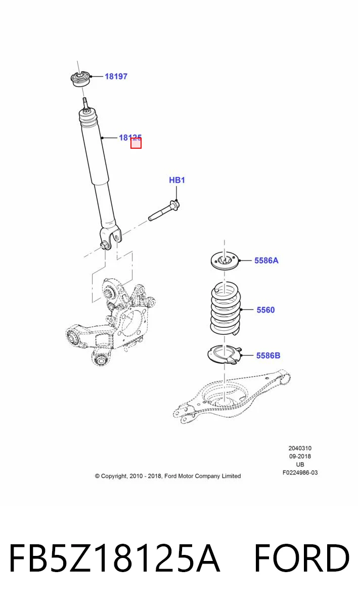 FB5Z18125A Ford Амортизаторы задние