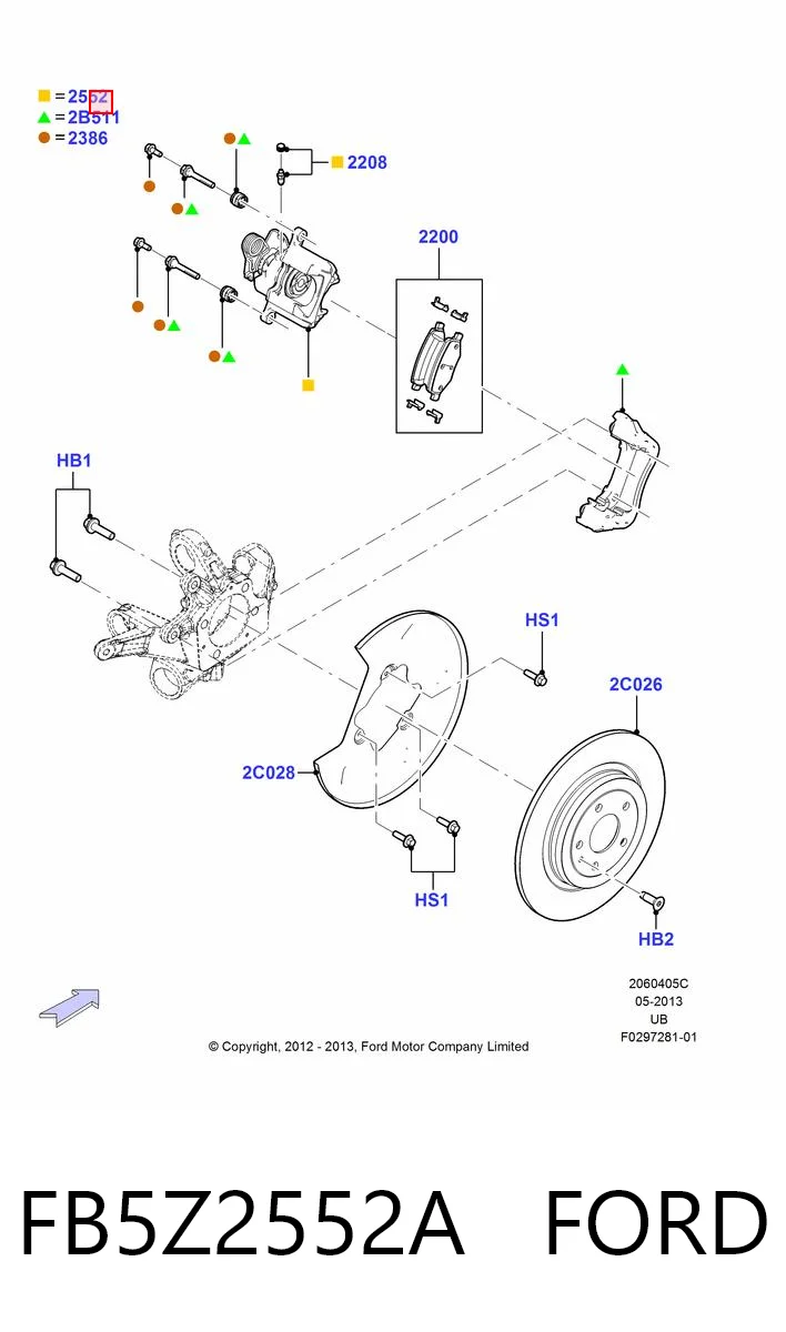 Суппорт тормозной задний правый на Ford Explorer  U5