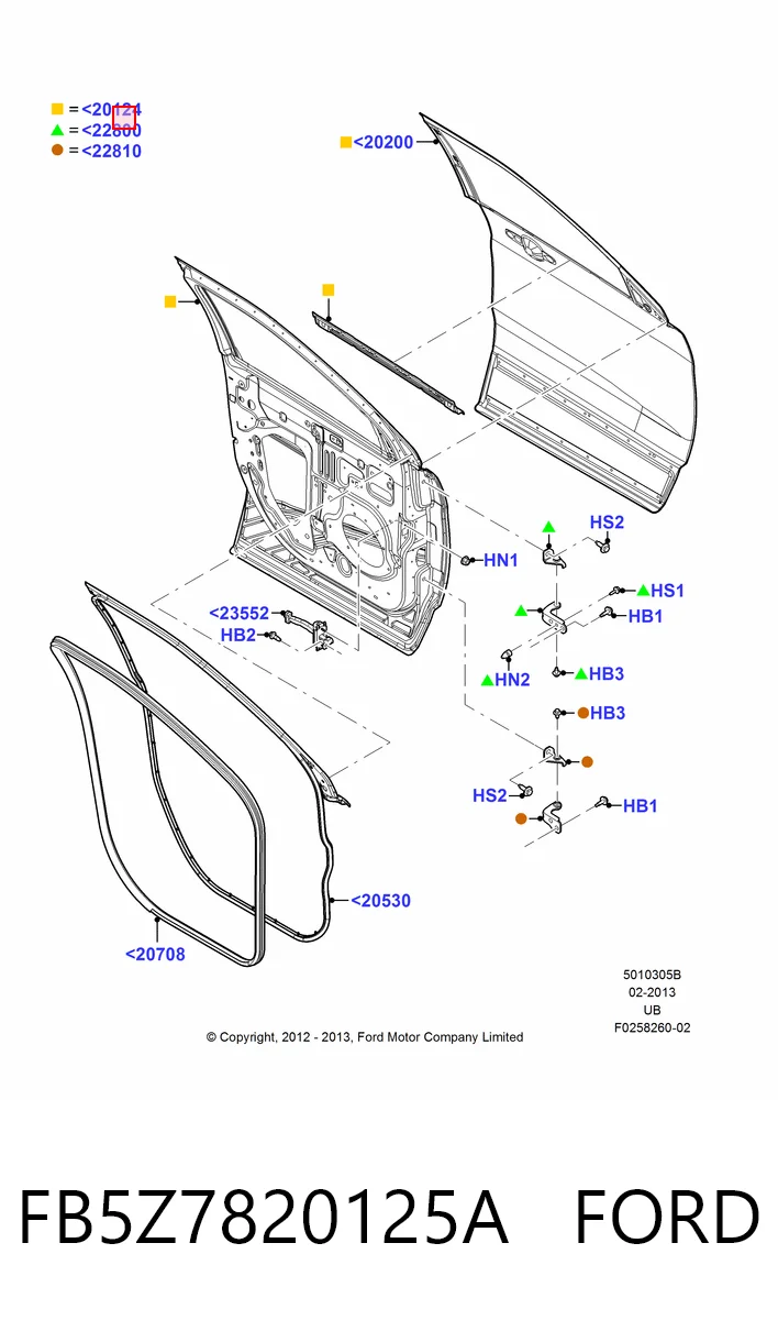 Передняя левая дверь Ford Explorer внедорожник (U5) (2011 - 2019) цена, от 376.84 USD