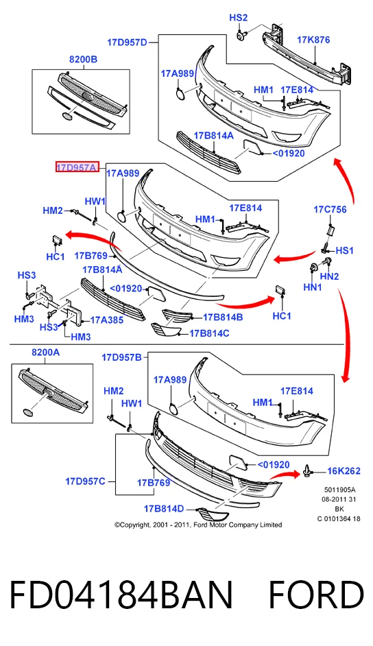 FD11300000000 API Бампер передний в сборе
