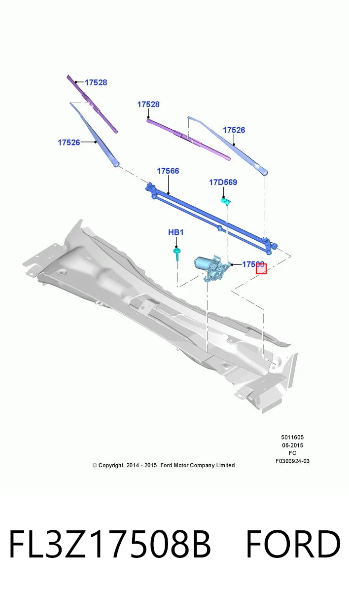 FL3Z17508B Ford Мотор стеклоочистителя передний