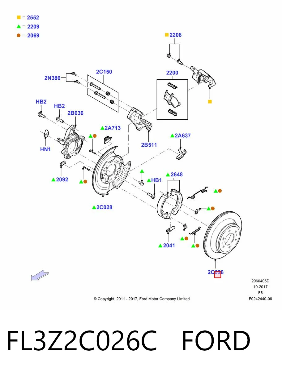 FL3Z2C026C Ford Дисковый тормоз