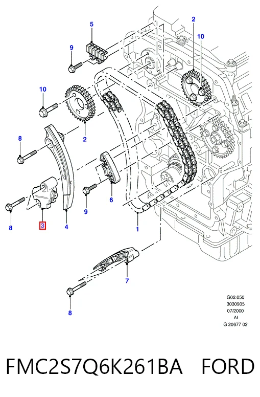 Натяжитель цепи ГРМ ACR372 Acar