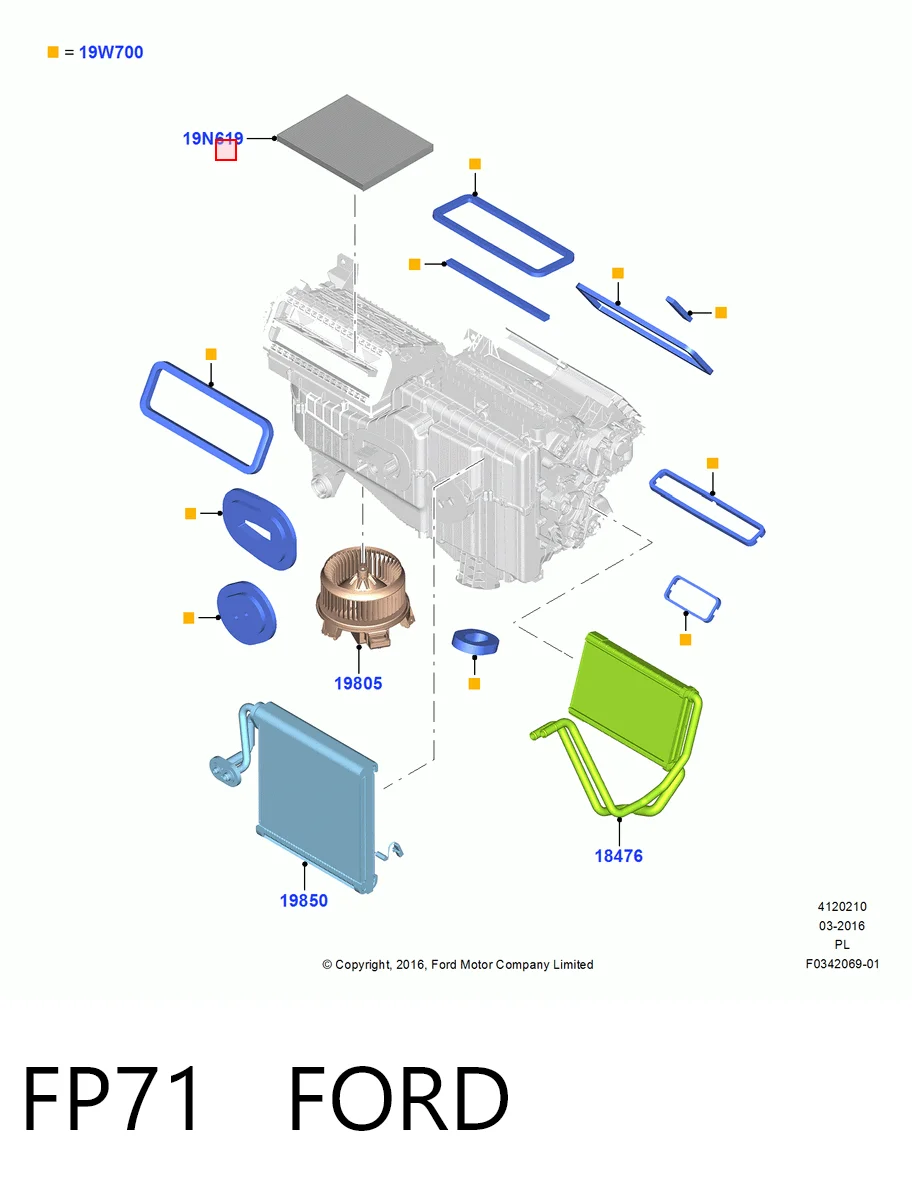 FP71 Ford Внутрисалонный фильтр